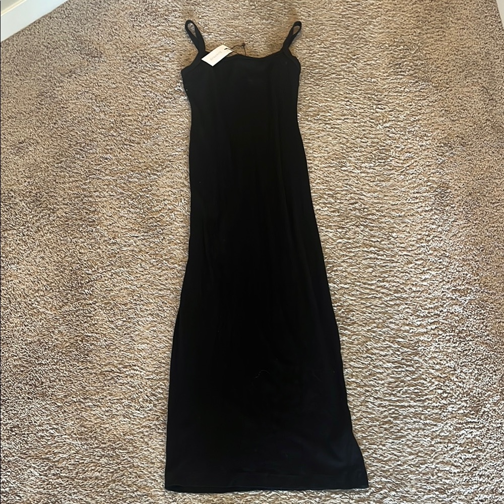 Dynamite Black Sheath Maxi Dress Spaghetti Strap